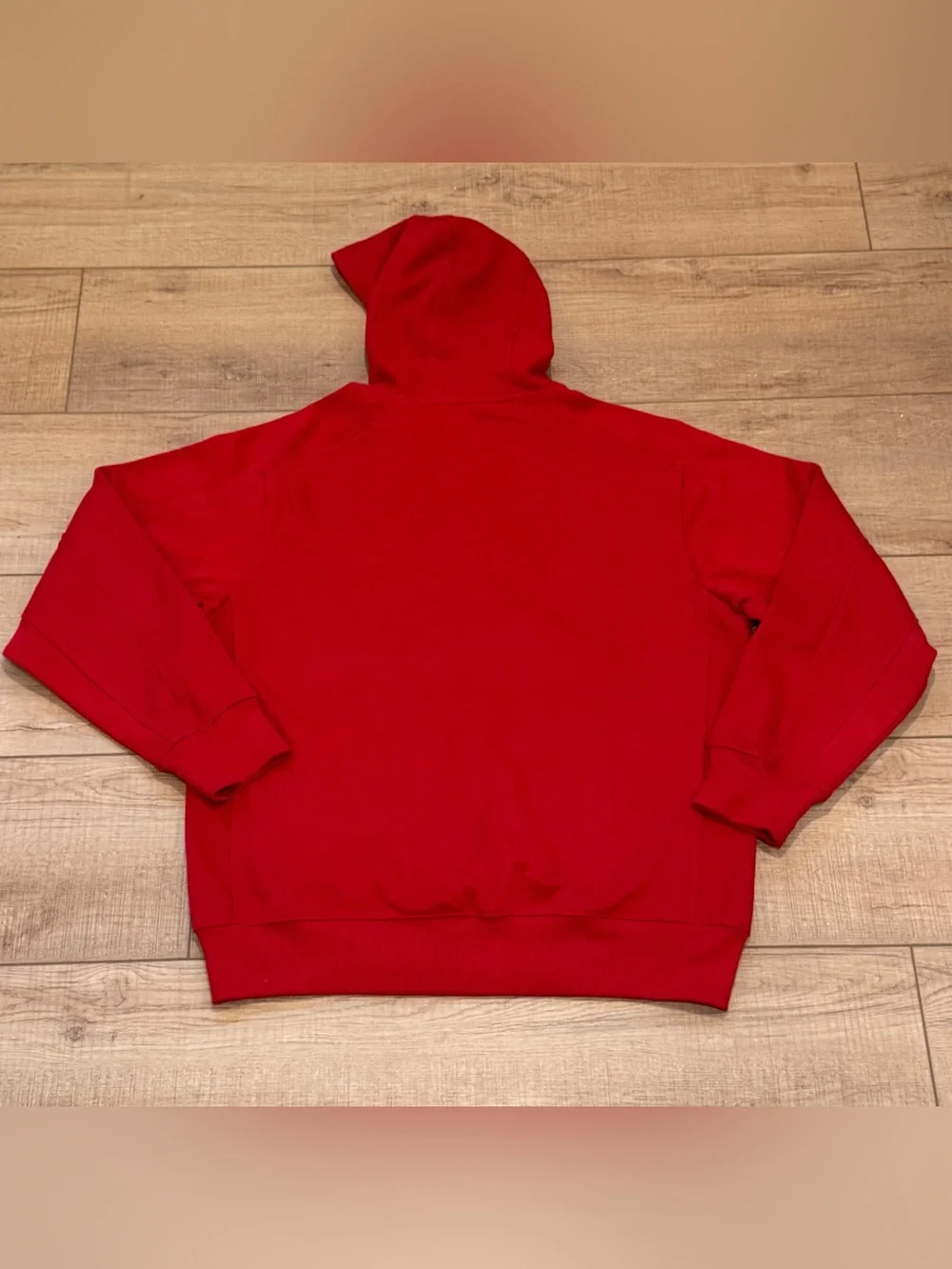 NWT Deadstock Vintage 2006 Adidas Red Full Zip Fleece Hoodie Big Logo L